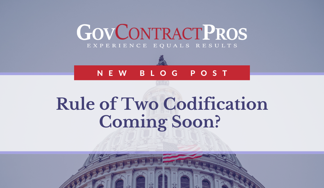 Rule of Two Codification? Finally?